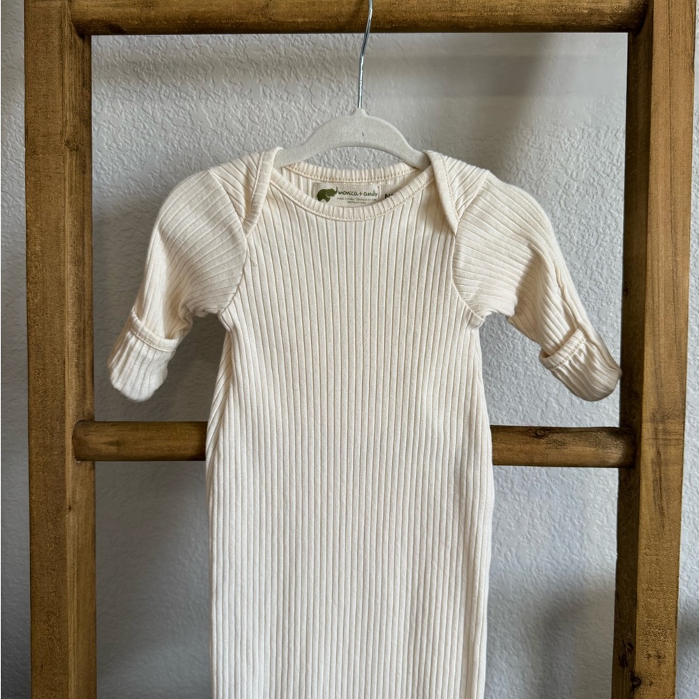 Organic Cotton Ribbed Newborn Sleeper Gown